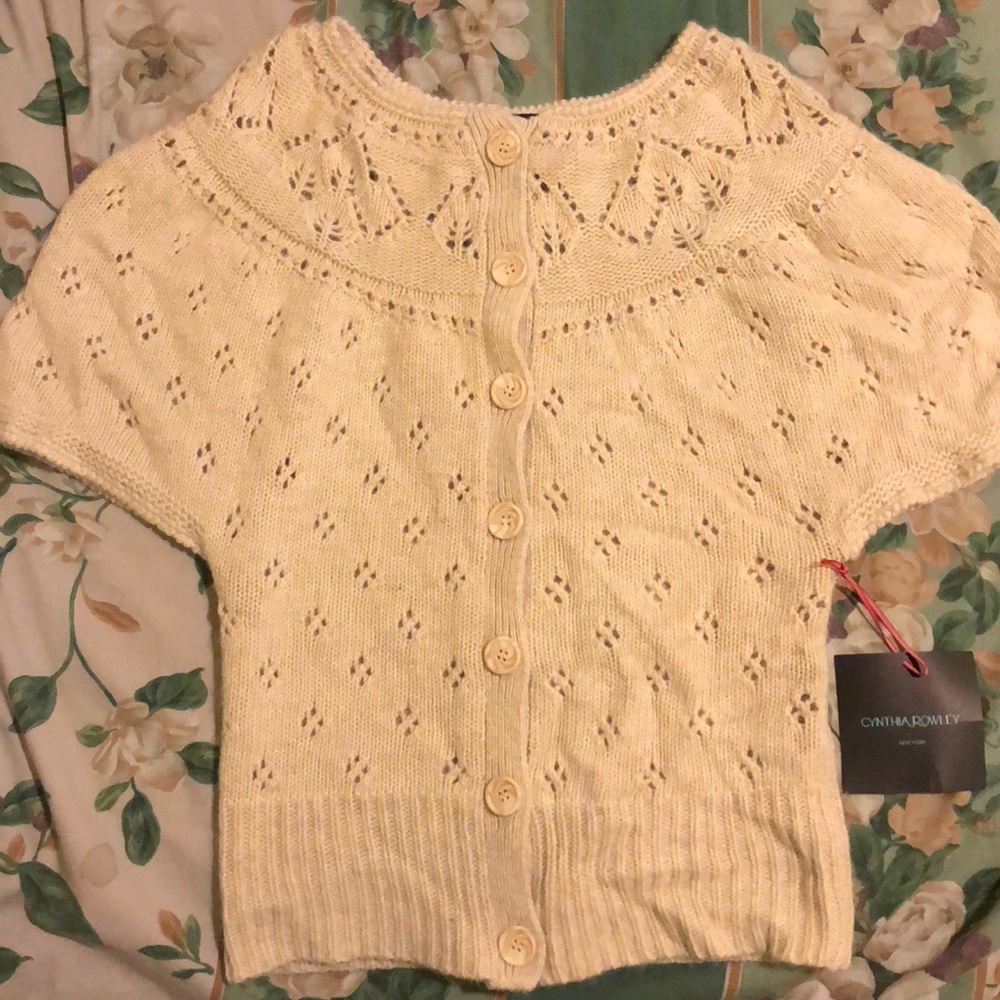 NEW Cynthia Rowley sweater button up